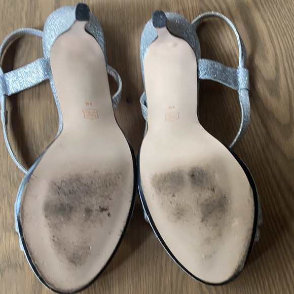 Caparros from Nordstrom Size 8 Silver Heels - Picture 3 of 4